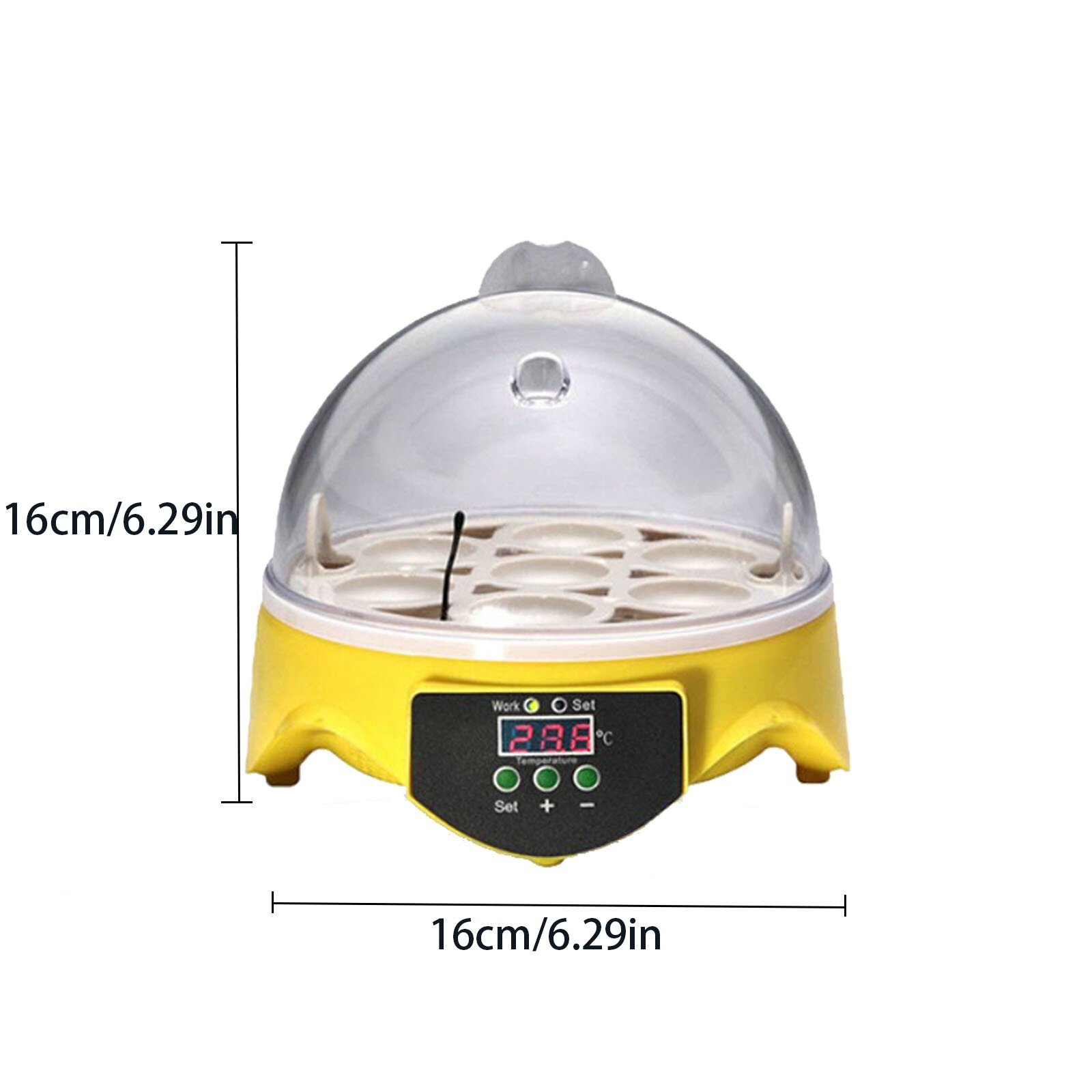 7 Egg Mini Incubator for Kids & Beginners 360° View Manual Temperature Control