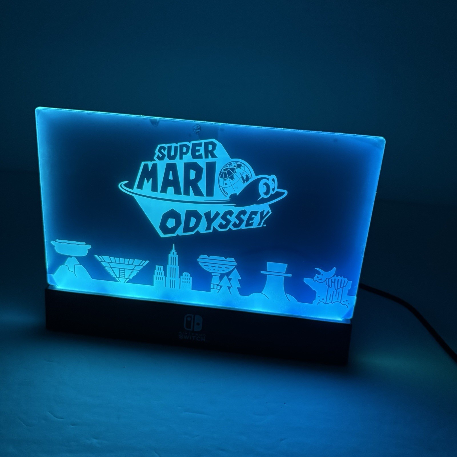 Nintendo Switch Dock Shield Mario Light Up  Tested Works