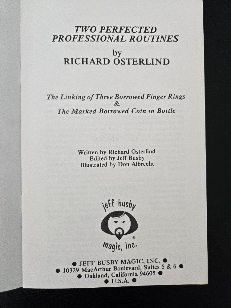 Two First Edition, Early Booklets by Richard Osterlind