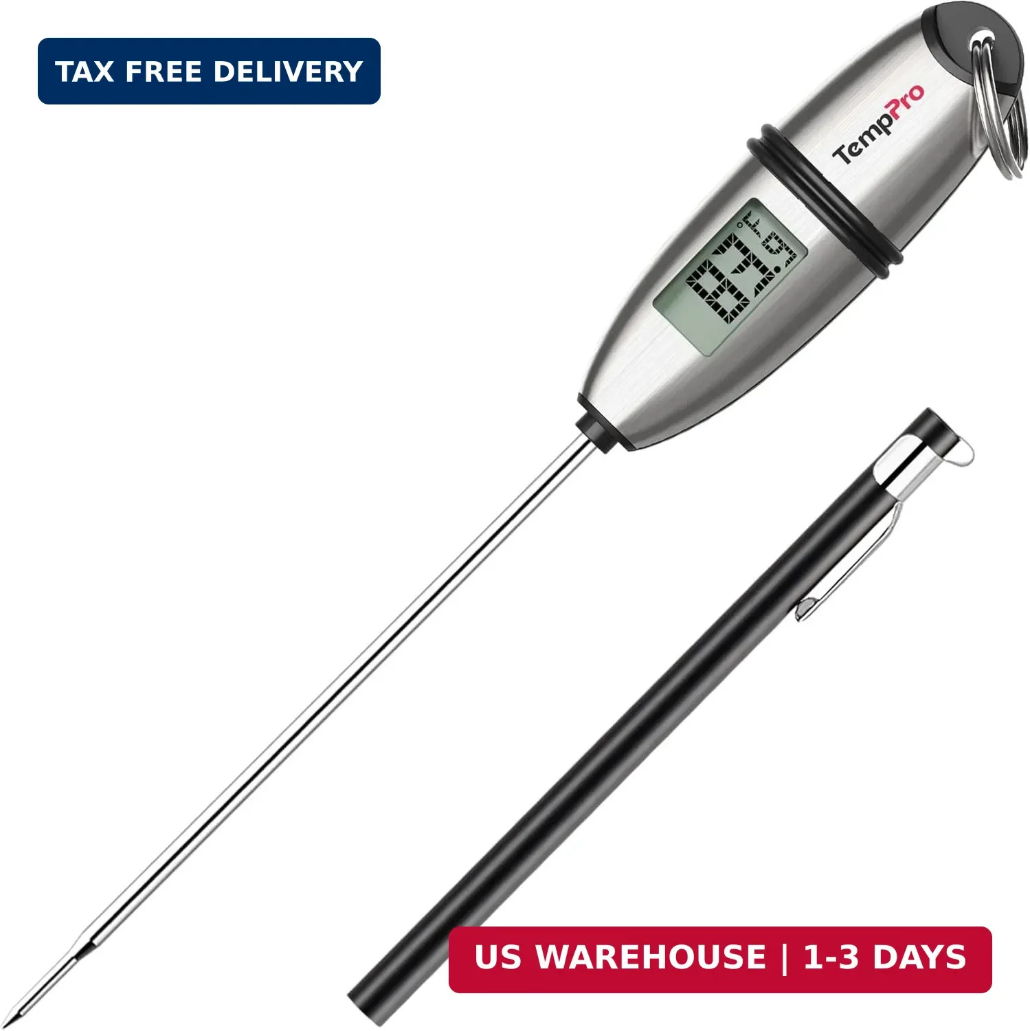 TempPro TP02S Digital Food Thermometer for Cooking Bread Baking Sourdough Liquid