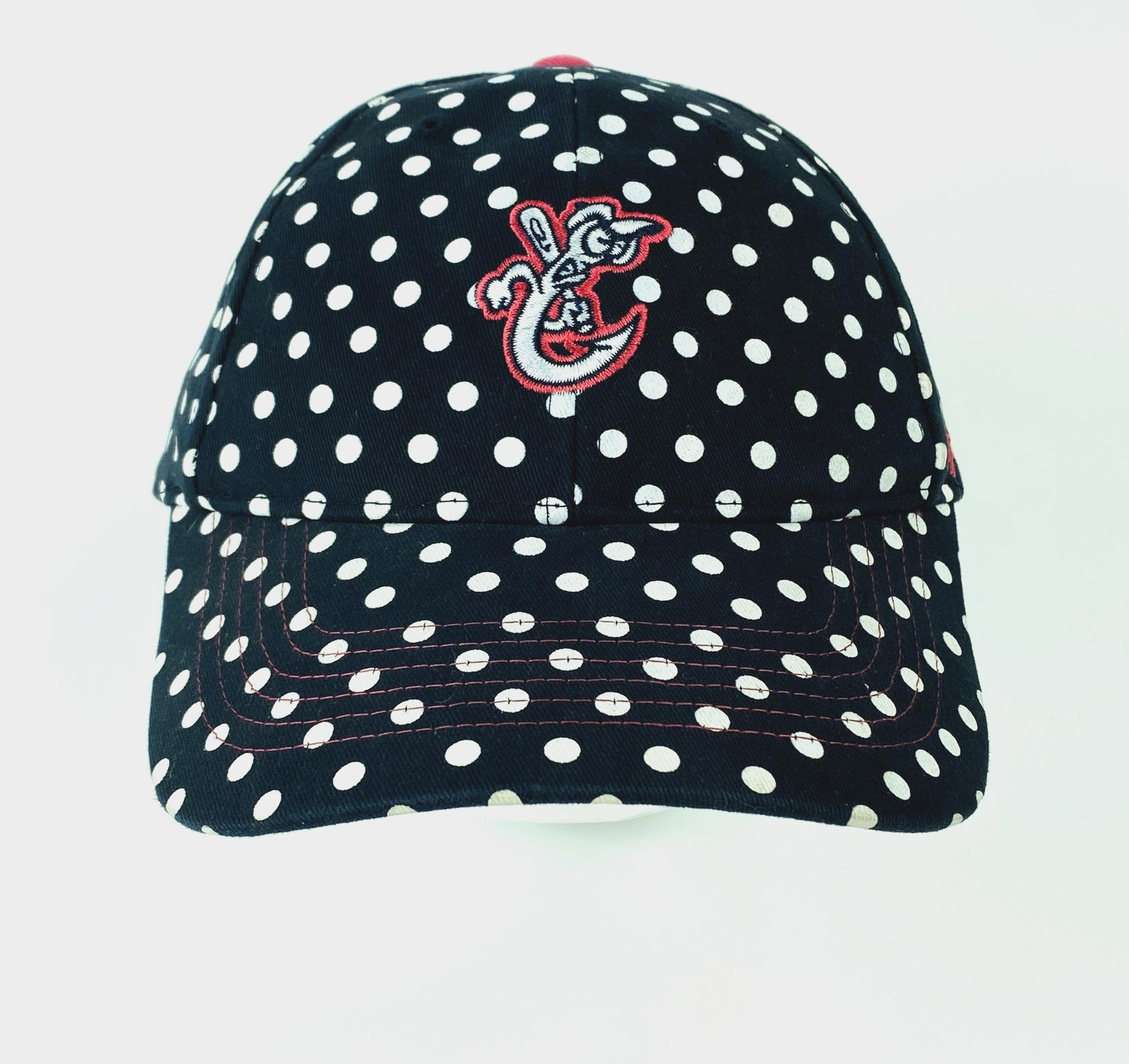 Corpus Christi Hooks Hat Cap Strap Back YOUTH Black White Polka Dot Brand 47