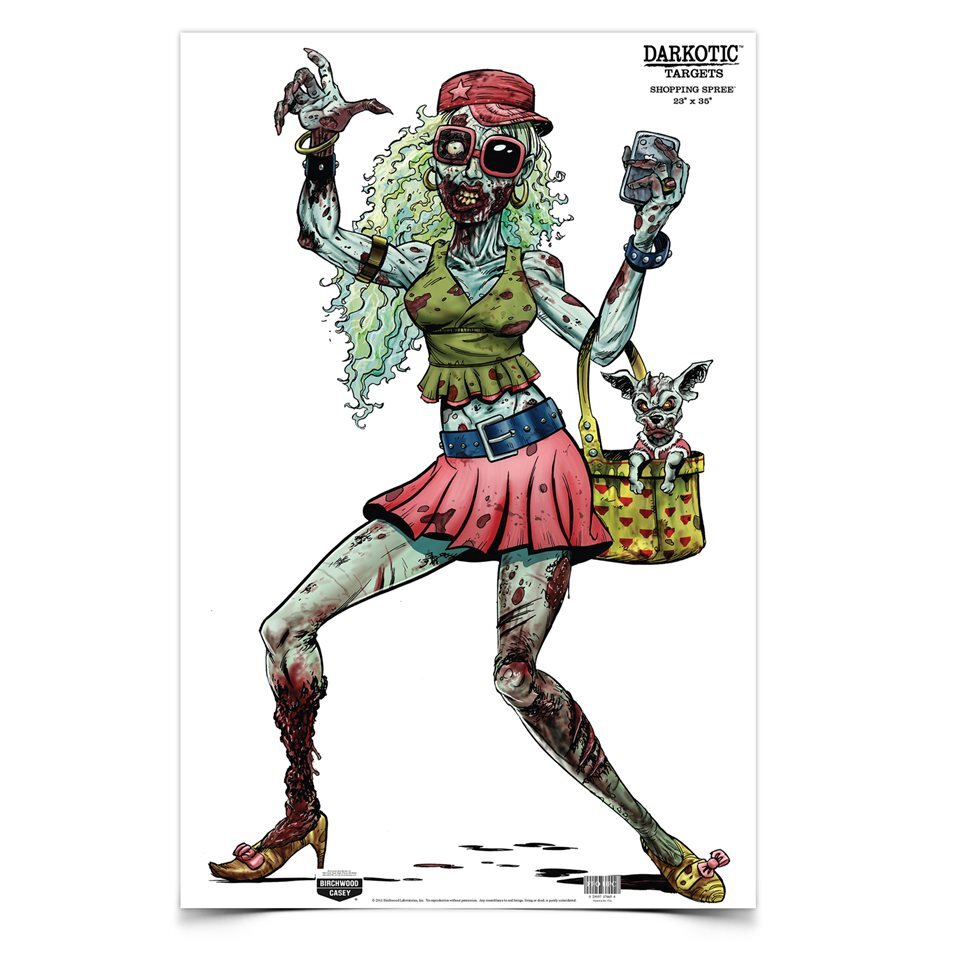 (4 Folded) Darkotic® Paper Zombie Targets, 23" x 35", get'em, FREE SHIPPING