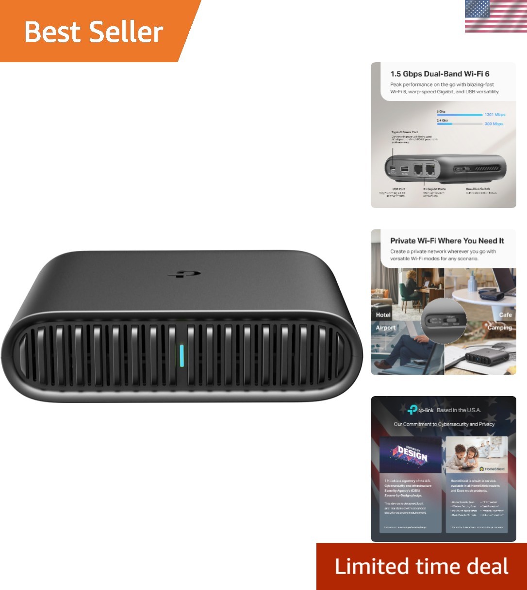 Wi-Fi 6 AX1500 Travel Router with Tether App – Ultimate Connectivity Solution