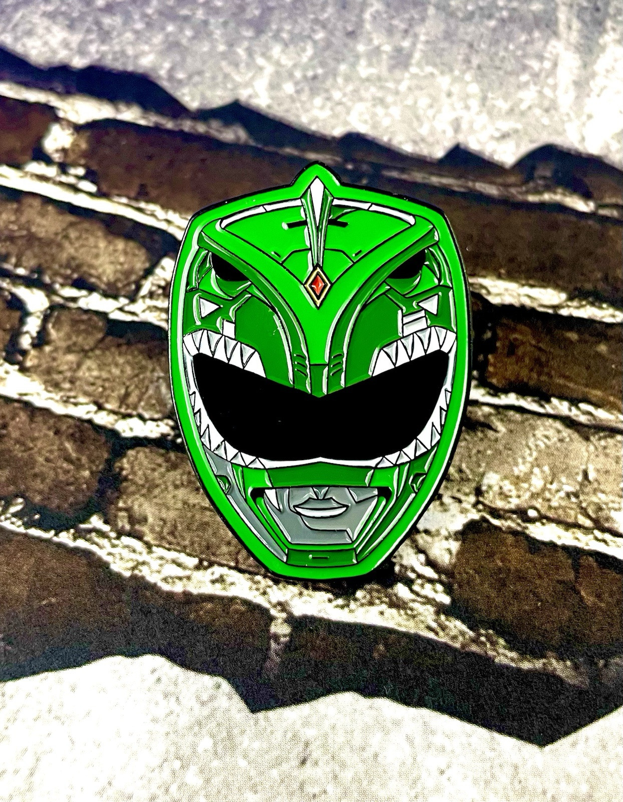 Green Power Ranger 1.5 Inch Enamel Pin