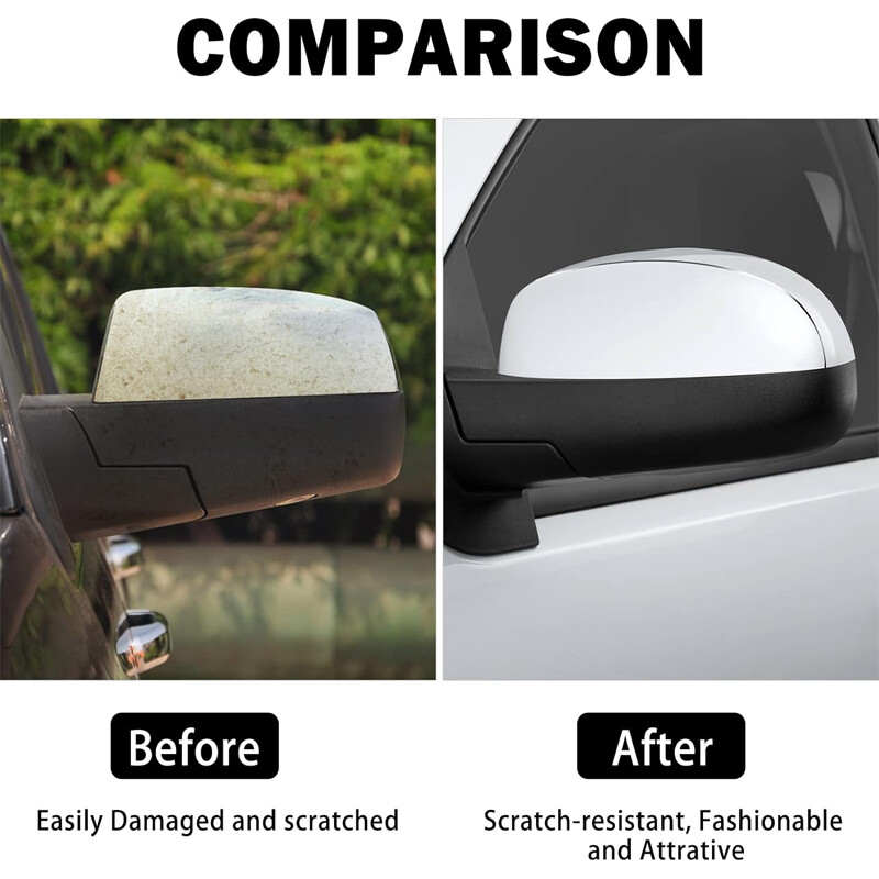 Fits 07-13 Chevy Silverado / GMC Sierra CHROME Mirror Covers Caps Replacement
