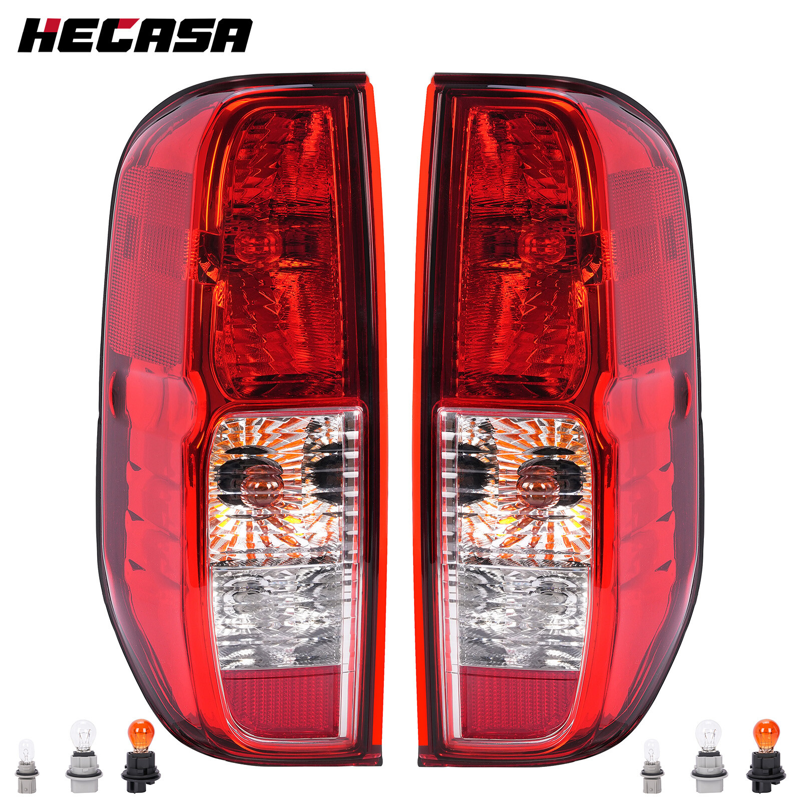 2 PCS Tail Lights Lamps Red Lens For Nissan Frontier 05-21 Suzuki Equator 09-12