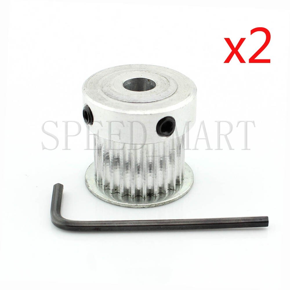 2pcs HTD3M Timing Pulley 30 Teeth 6mm Bore 16mm Width k Type for Stepper Motor