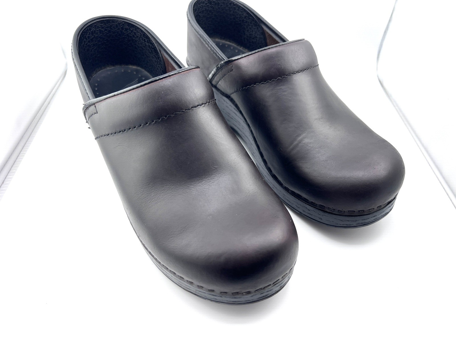 Dansko Dark Brown Leather Mules Clogs | Women’s 38EU 8US Casual work