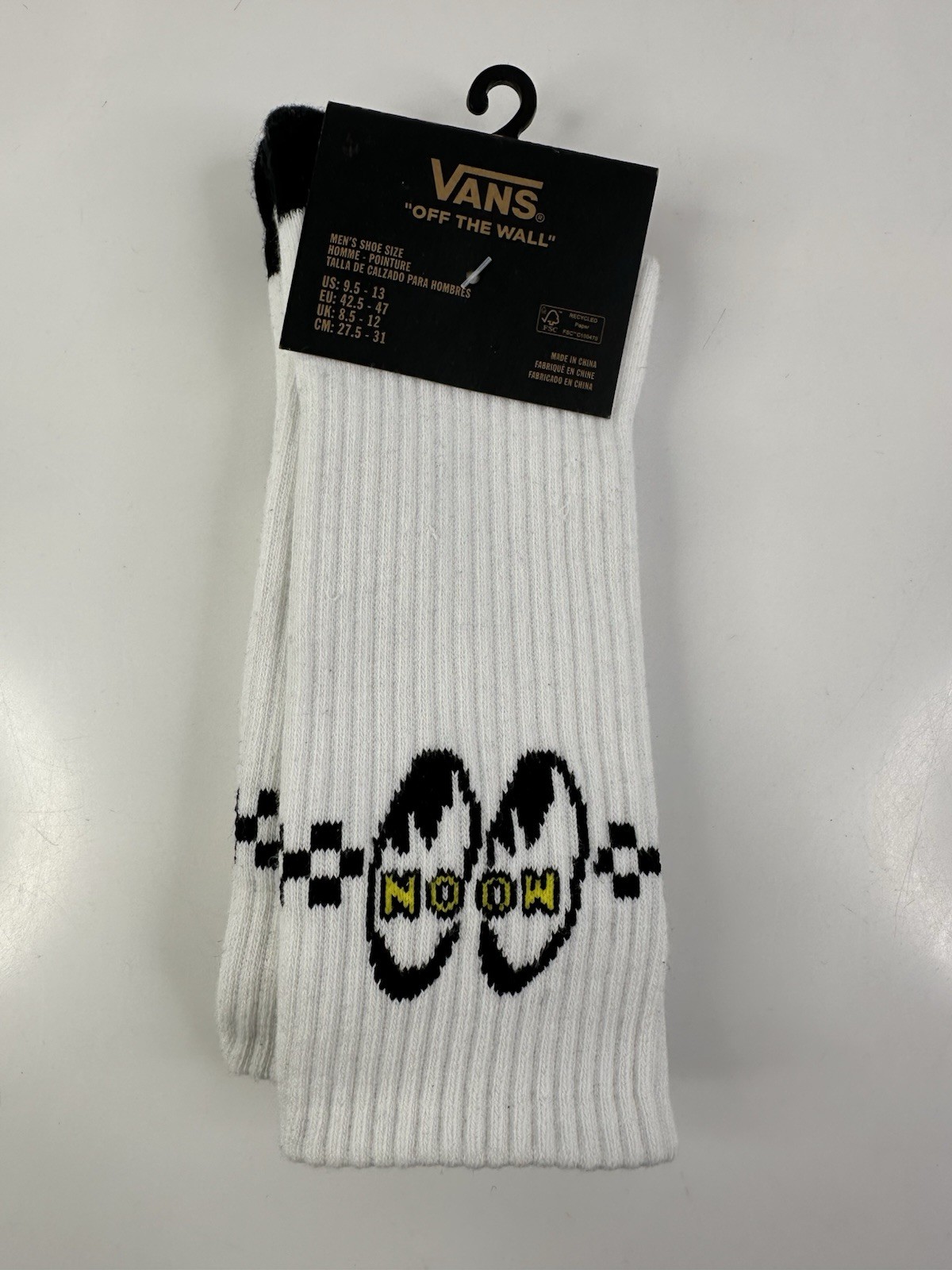 2022 Vans Mooneyes Unisex High Socks 9.5-13 White HTF