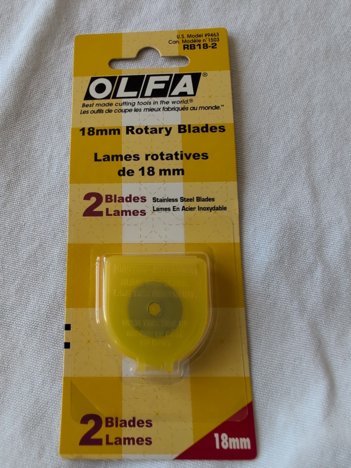 OLFA #9463 ROTARY BLADES - 18MM, 2 BLADES IN A PACK