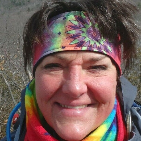 #123 Tie Dye Paisley Fleece lined adjustable headband