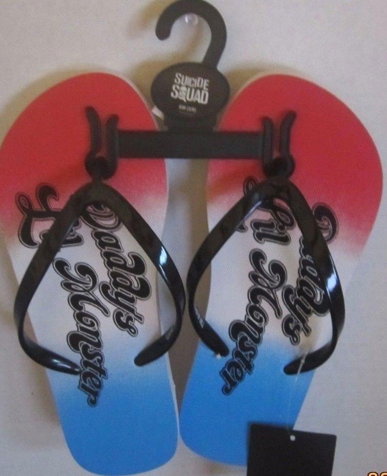 HARLEY QUINN Daddy's  Lil Monster Unisex Flip Flops Beach Sandals Licensed New!