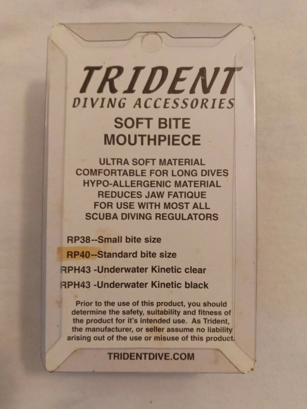 Trident Scuba Diving Snorkel Silicone Softbite Mouthpiece