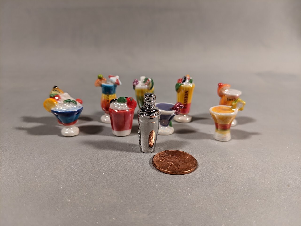Cocktails! French Feves Porcelain Figurines Epiphany Cake