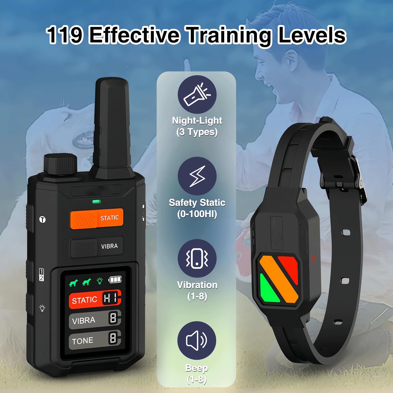 Dog Training Collar with Remote 4200FT Humane Training Modes Electric Dog Collar