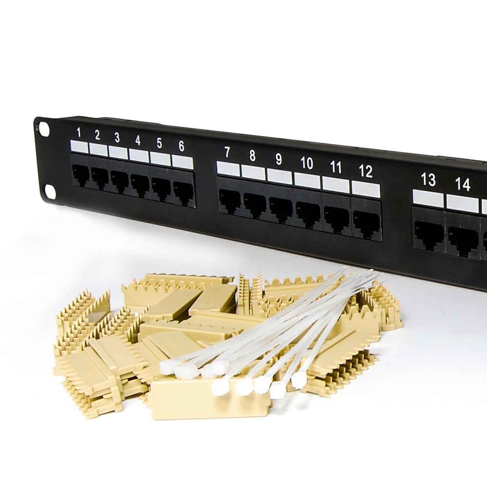 5 Pack of CAT5E 110 Type Patch Panel 24 Port Rackmount