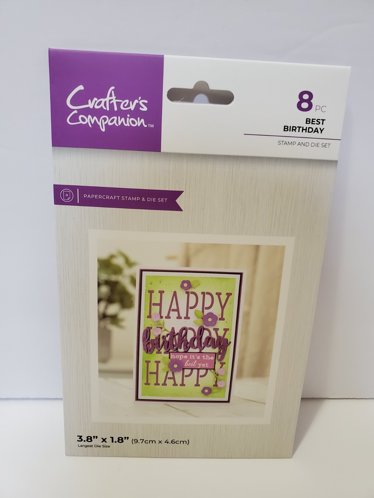 CSD3 Crafters Companion Best Birthday Stamp And Die Set New