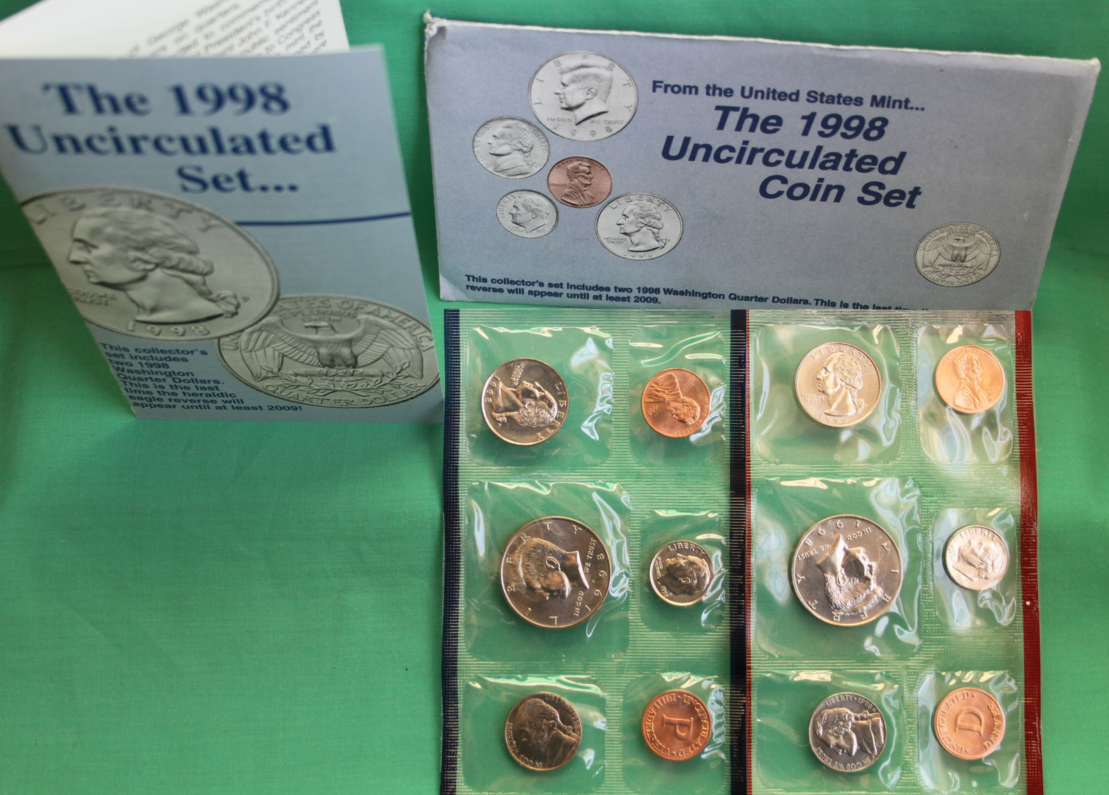 1998 P and D ANNUAL US Mint Uncirculated 10 Coin Set BU