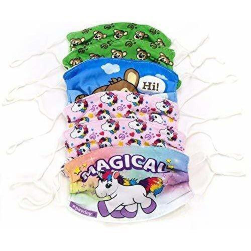 Mixed Pawley And Poppy Adjustable Face Masks (6 Pack)