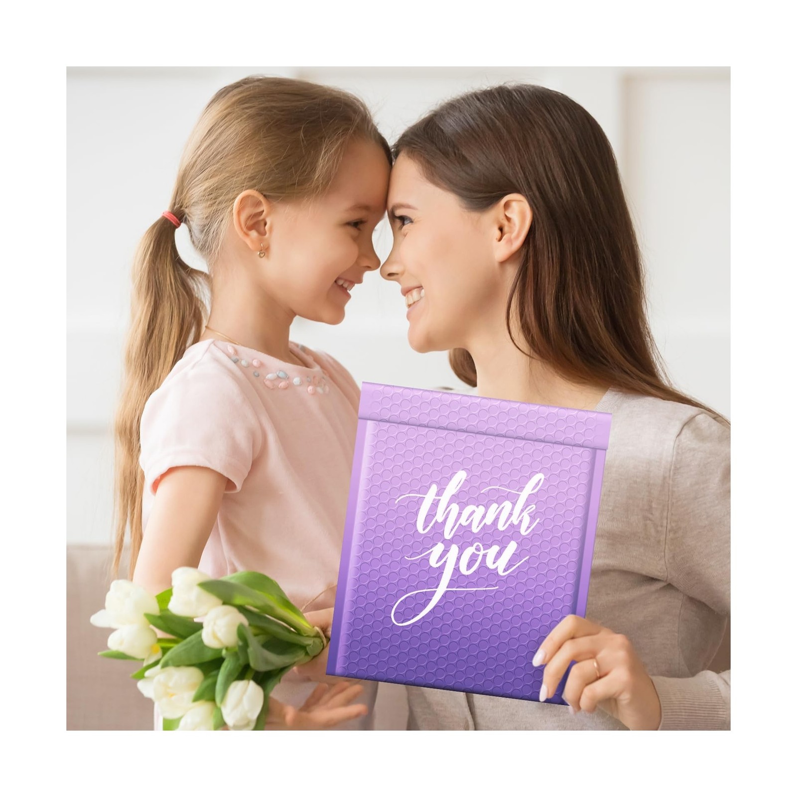 Fuxury 40 Pack Thick Bubble Mailers 8.5x12” Gradient Purple Bubble Envelop