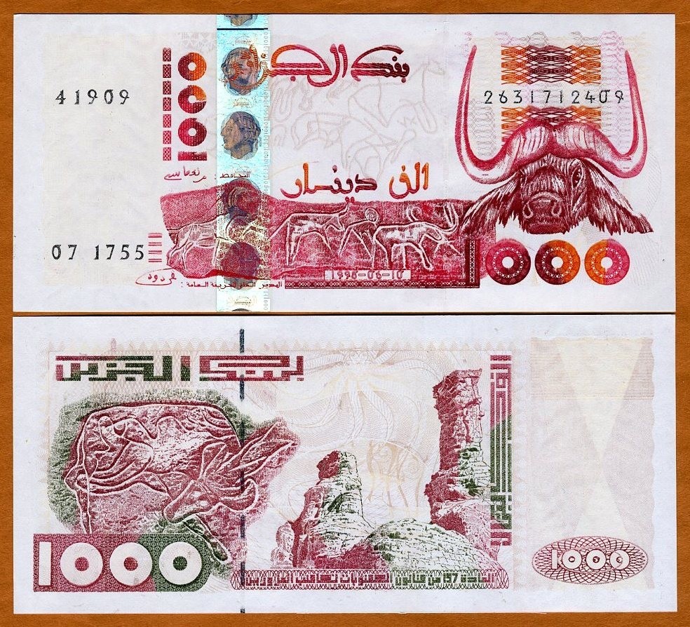 Algeria, 1000 Dinars 1998, P-142 (142b), UNC Buffalo