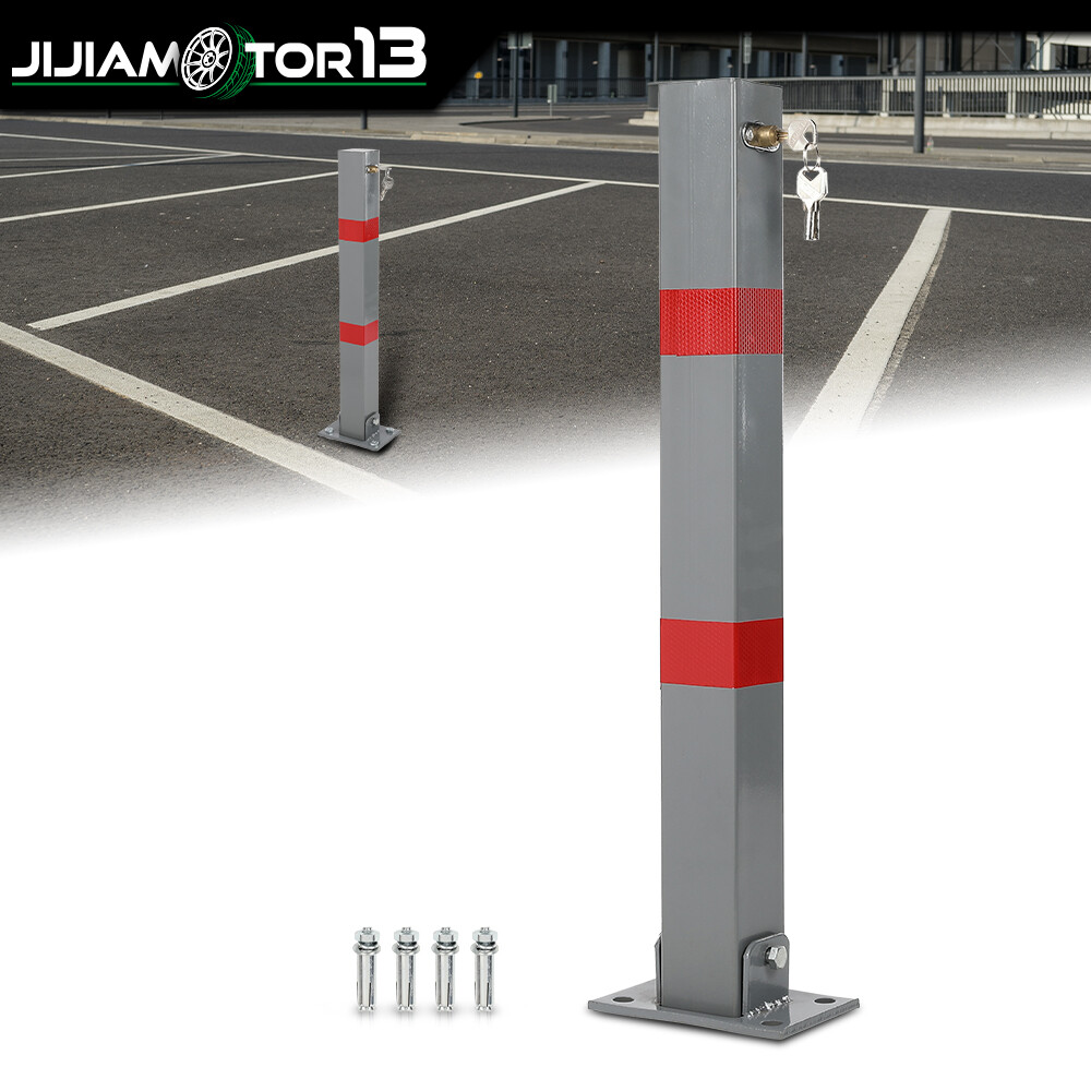 Parking Bollard Pole Barrier With lock Car Parking Protection Posts Home Garage