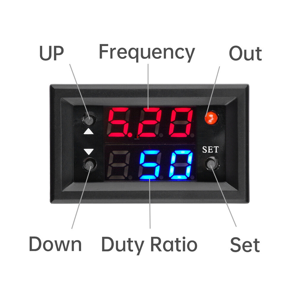 DC4-28V Digital LED PWM Speed Controller Frequency Tester Duty Cycle Adjustable