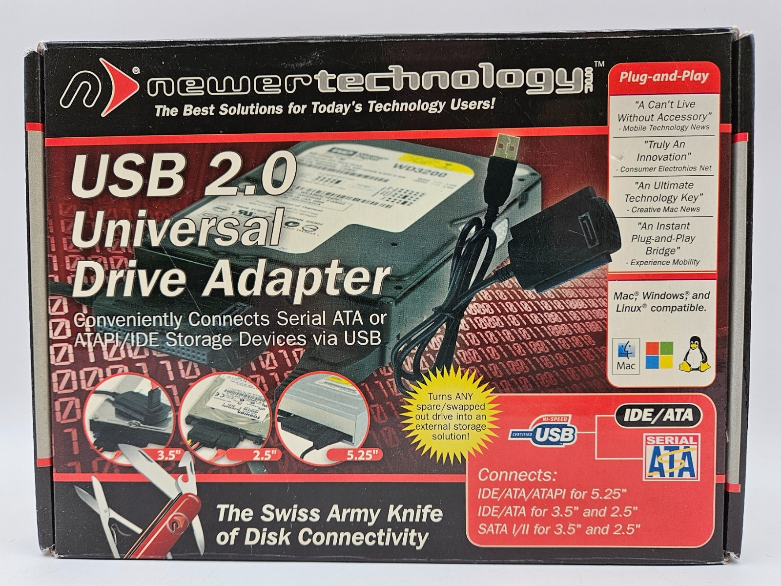Newer Technology USB 2.0 Universal Drive Adapter IDE ATA SATA