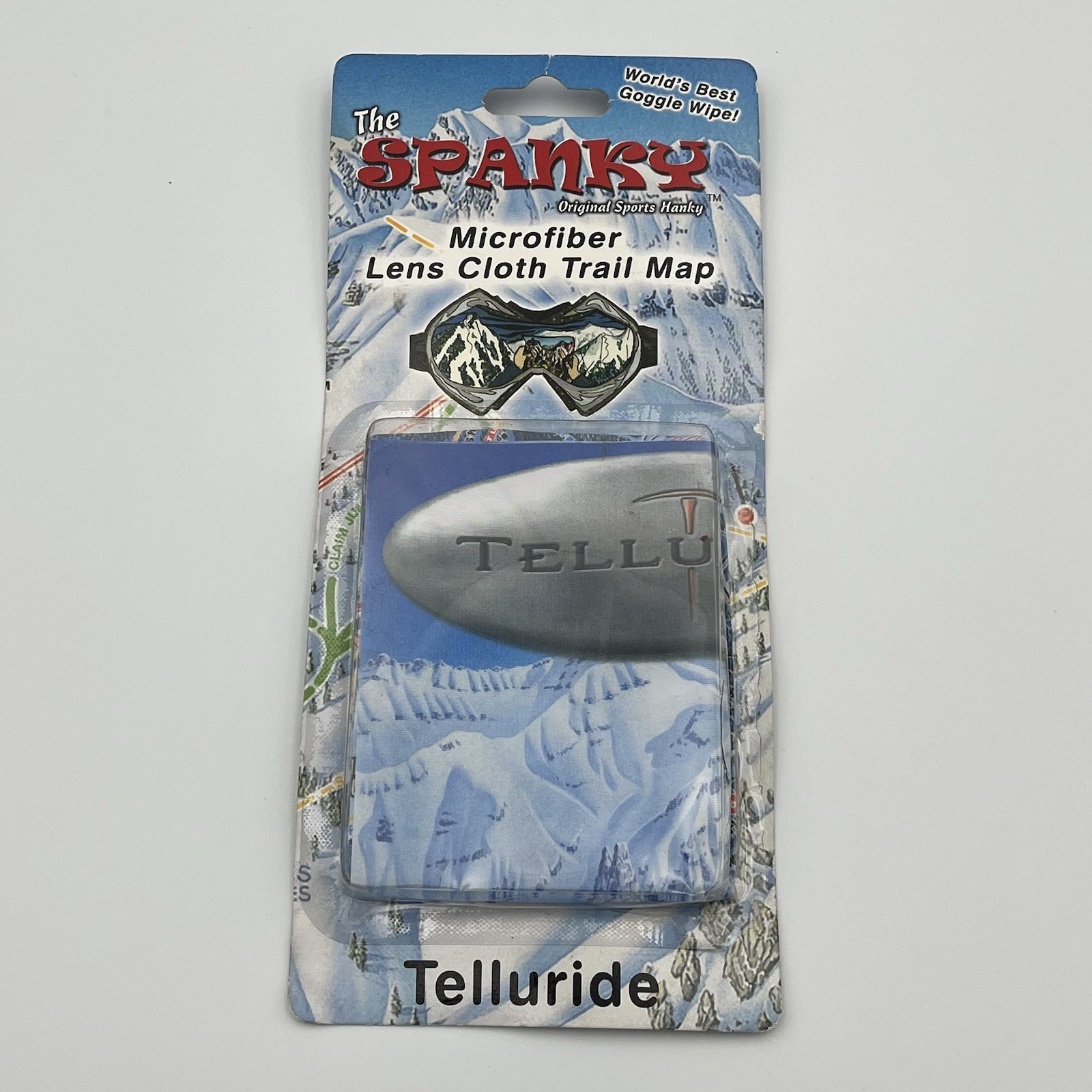 The Spanky Original Sports Hanky Microfiber Lens Cloth Wipe Telluride Trail Map