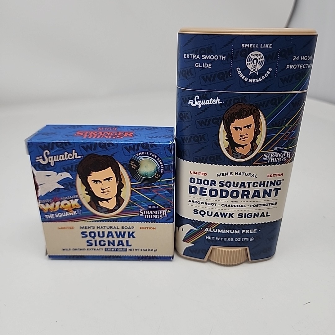 Dr Squatch Stranger Things Squawk Signal Deodorant & Bar Soap