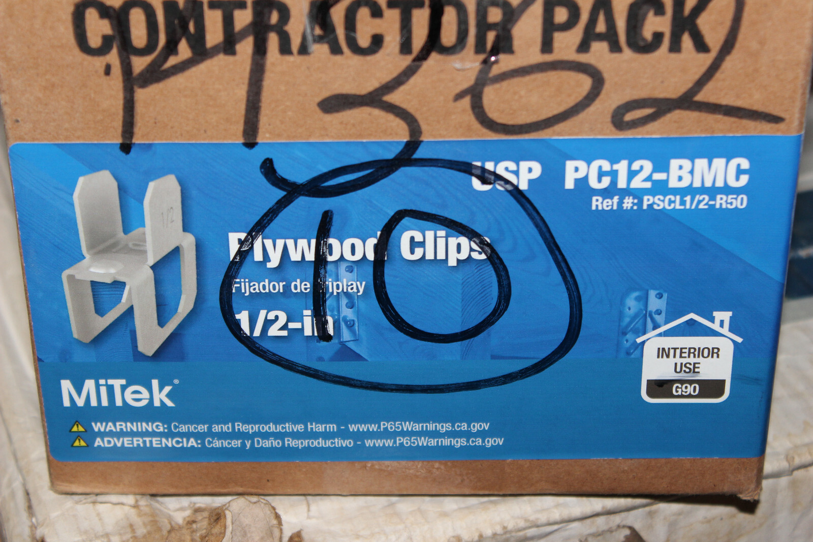 NEW USP MiTek 1/2 In Plywood Connectors Lot Of 250 (10 Bags Of 25 )