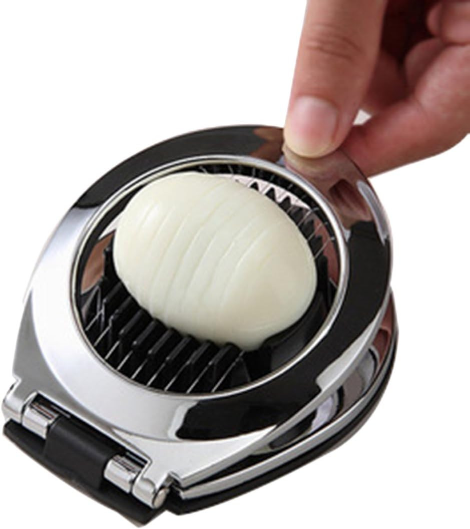 Stainless Steel Egg Slicer with 3 Slicing Styles