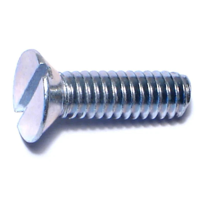 #12-24 x 3/4" Zinc Slotted Flat Head Machine Screws (30 pcs.)