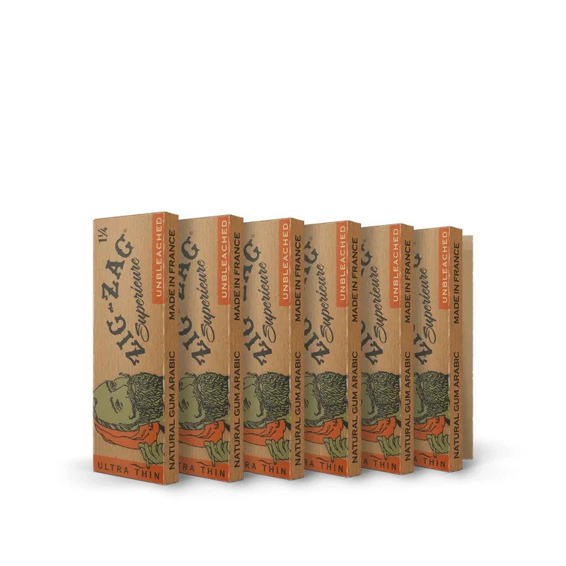 Zig Zag 1 1/4" Unbleached  Rolling Papers - 6 Packs | Best Price!