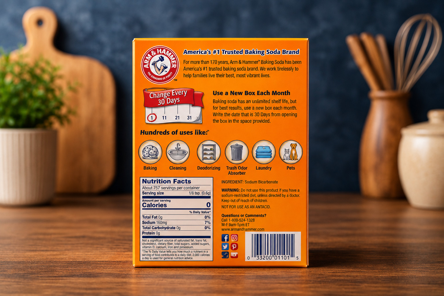 Arm & Hammer Baking Soda, 1 Pound 4 Pack