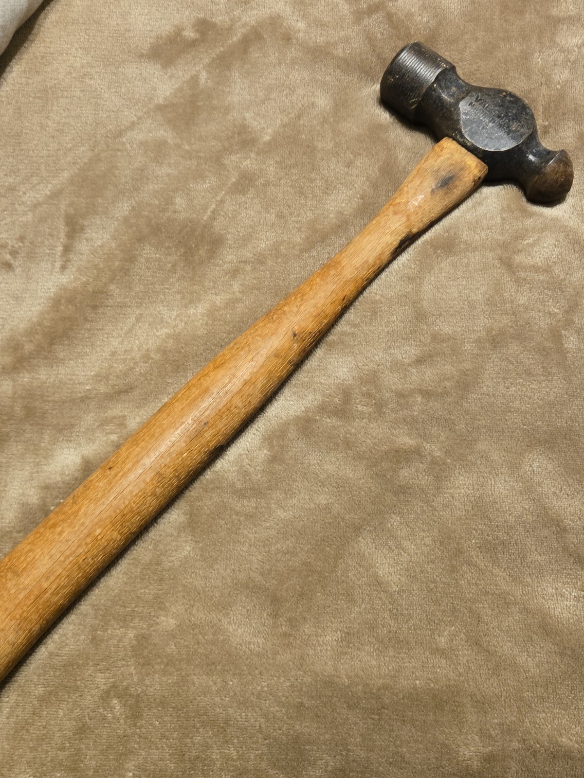 Vaughan Ball Peen Hammer 16 inch 24 Oz Wooden Handle Vintage Tool