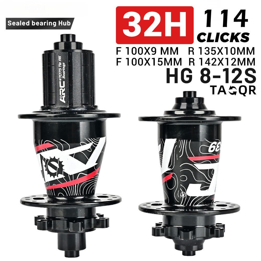 Front Rear Bike Hub 6 Pawls 114 Clicks Cycling Hub for HG 8 9 10 11 12 13Speed