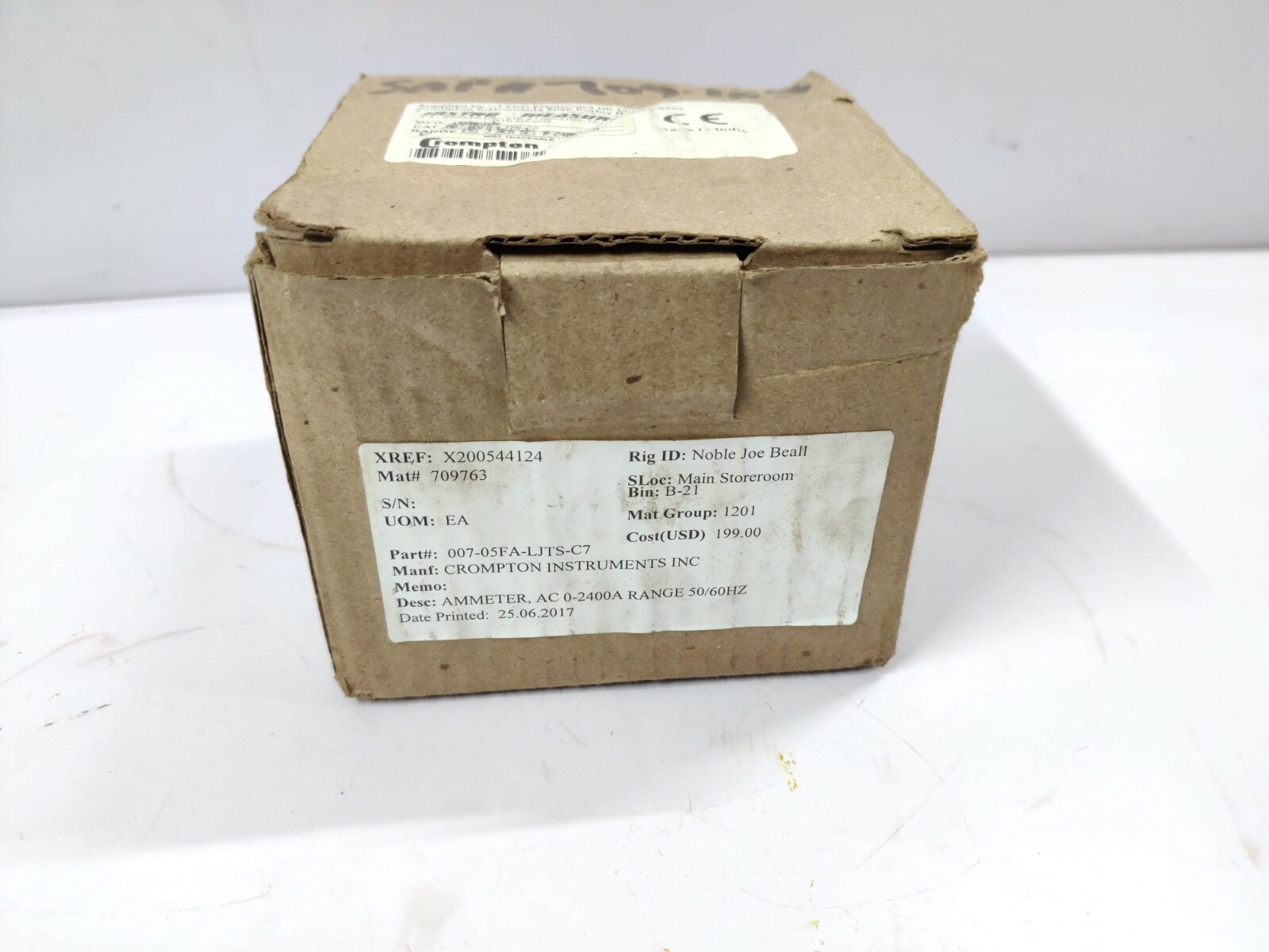 Crompton Instruments 007-05FA-LJTS-C7 Switchboard Panel Meter