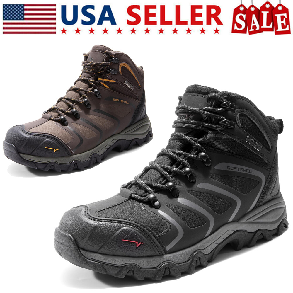 NORTIV 8 Men's Work Boots Waterproof Safety Boots Steel Toe Construction Boots