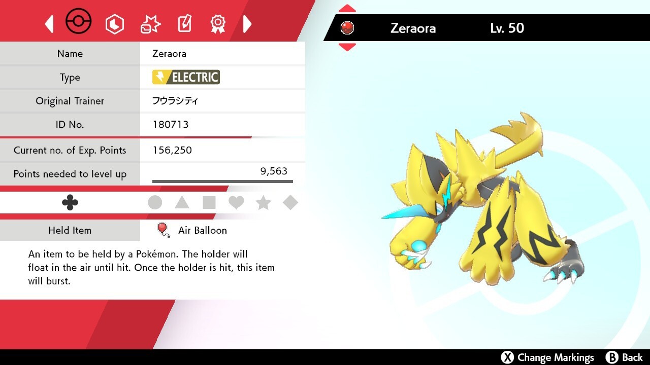 2018 Event Zeraora For Pokemon Sword & Shield