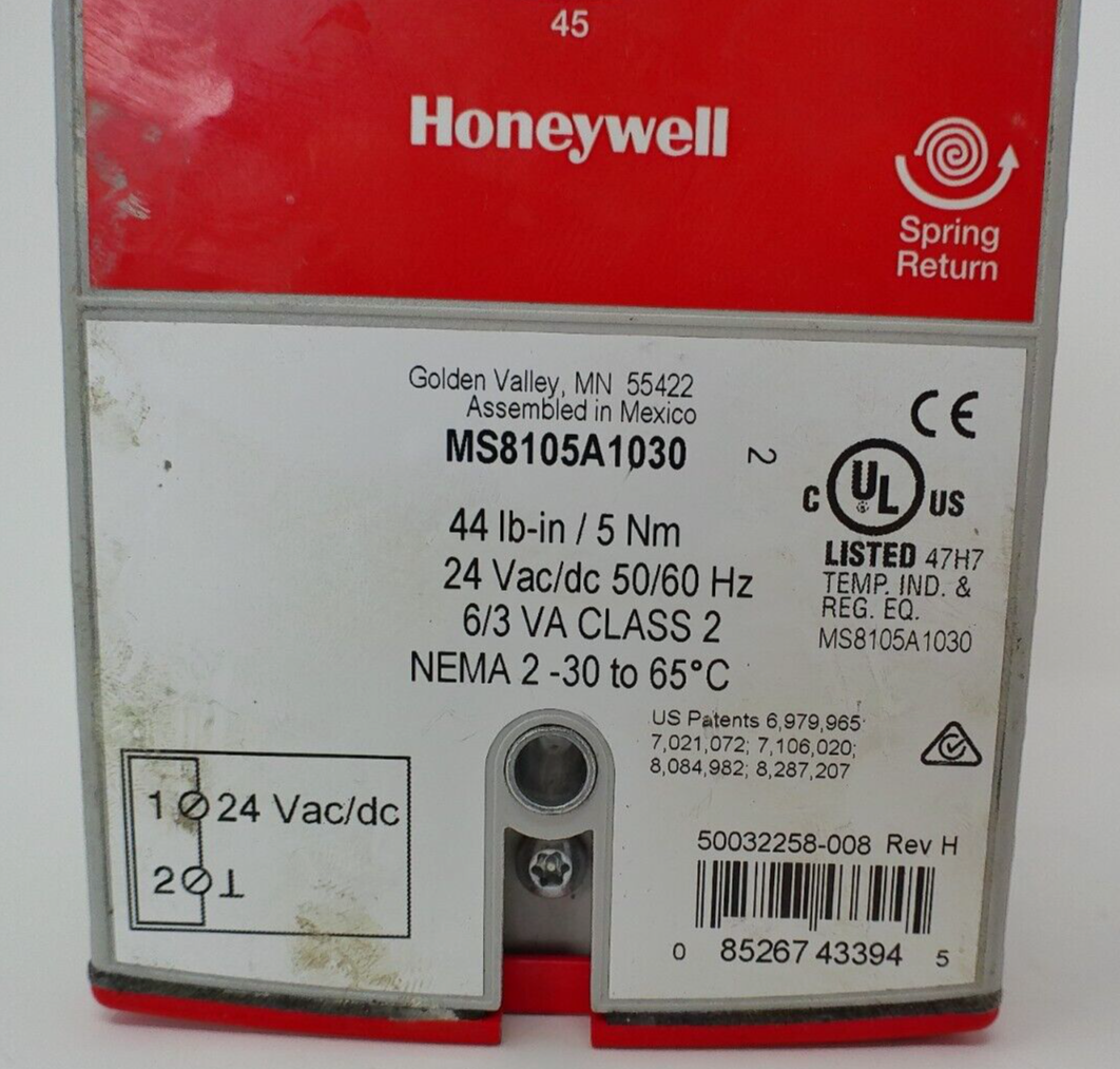 Honeywell MS8105A 1030 Spring Return Damper Actuator