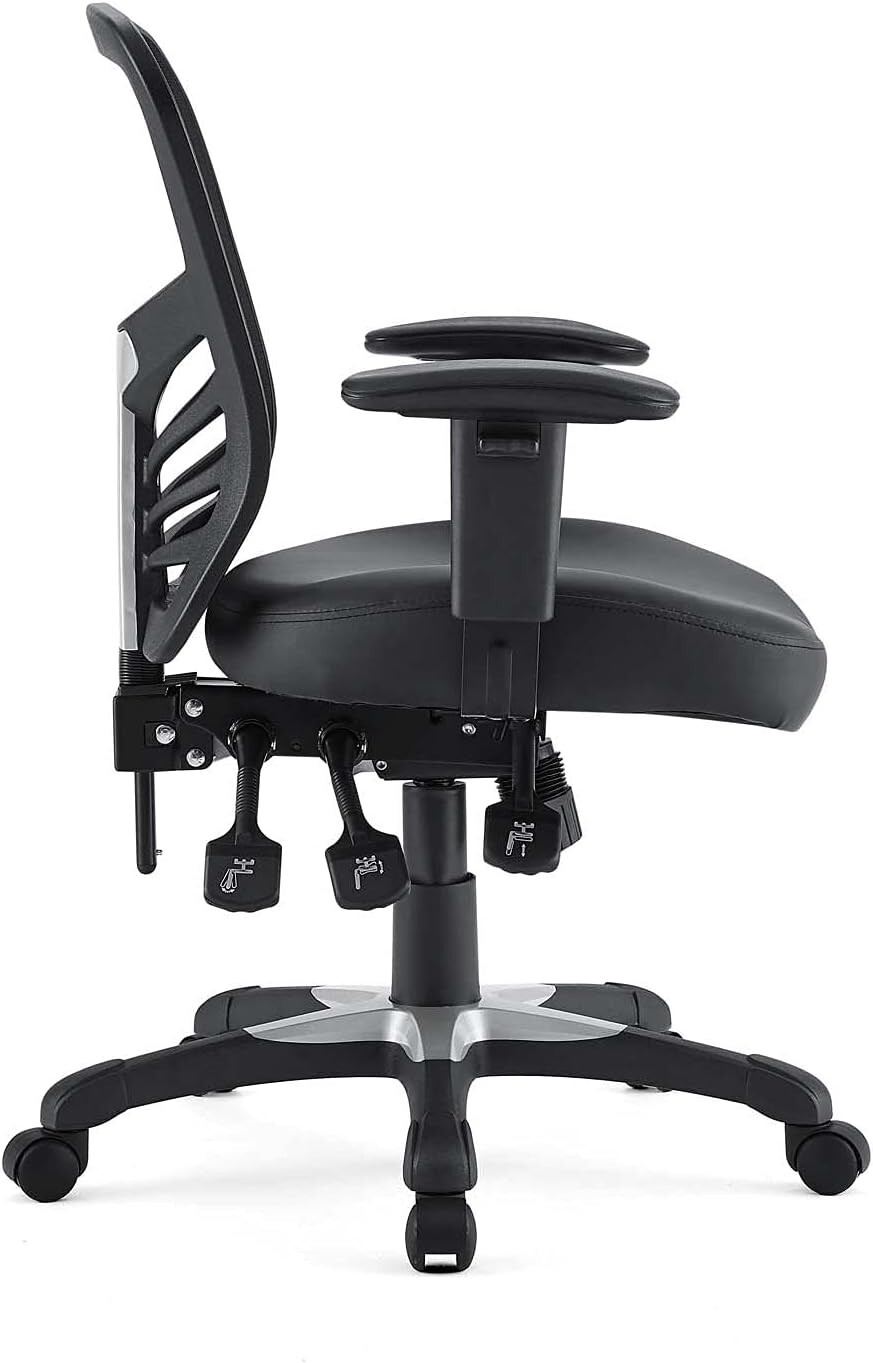 Modway Office Chair, Black | mesh, vegan leather | fully adjustable