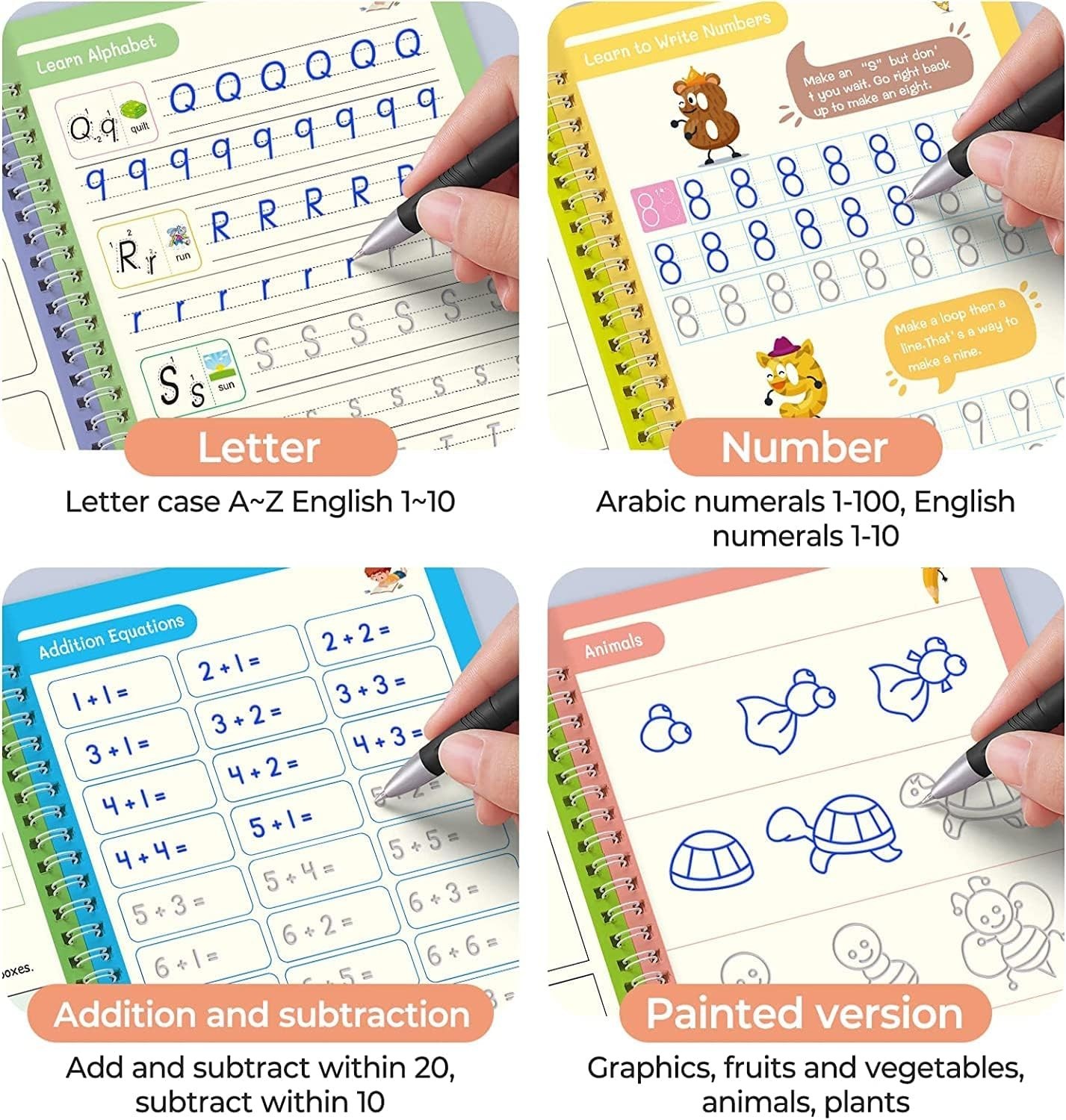 Engaging Handwriting Practice Set - Magic Grooved Workbook for Young Learners