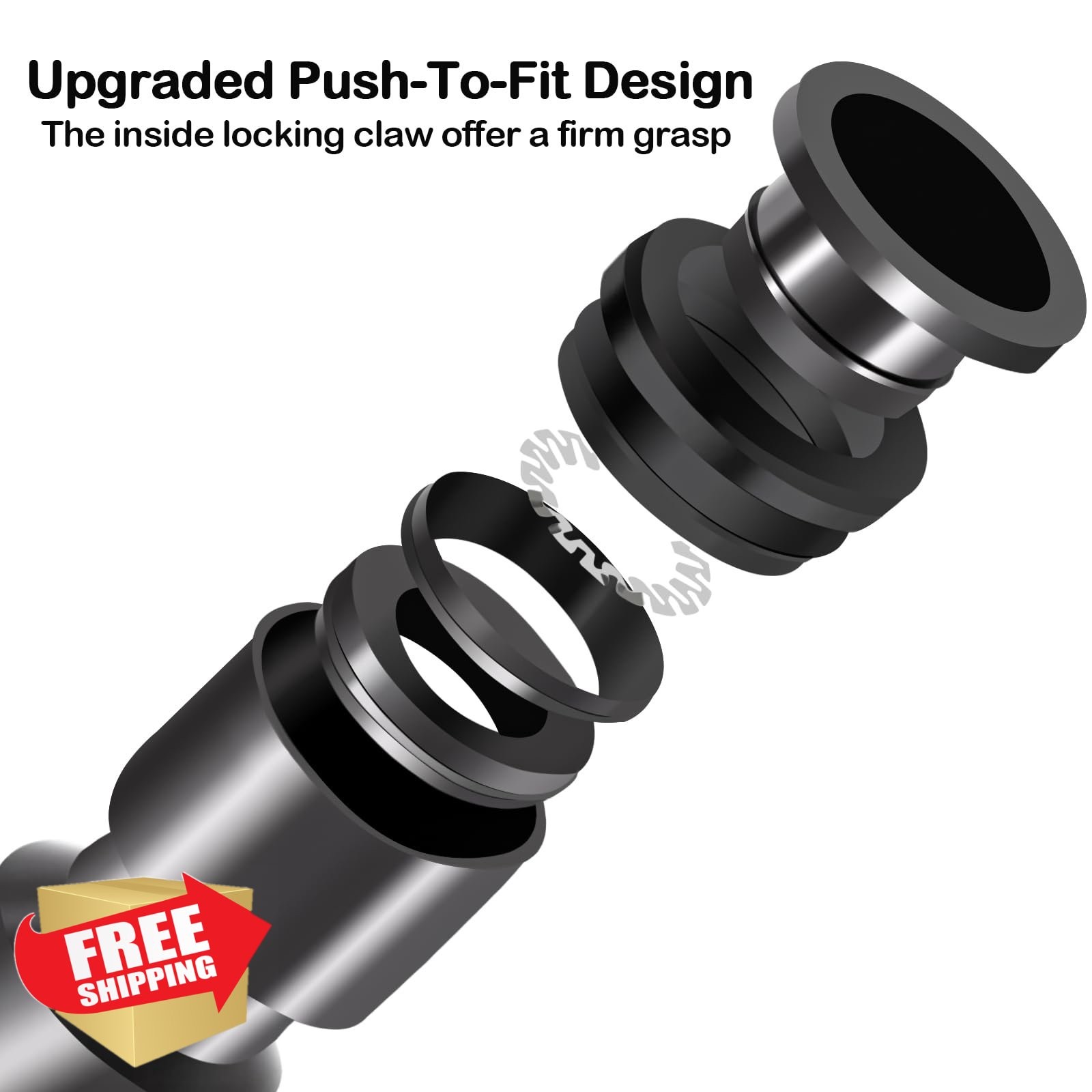 WZFLRUA 1/4" Drip Irrigation Elbow 22pc 90 Degree Push-Fit