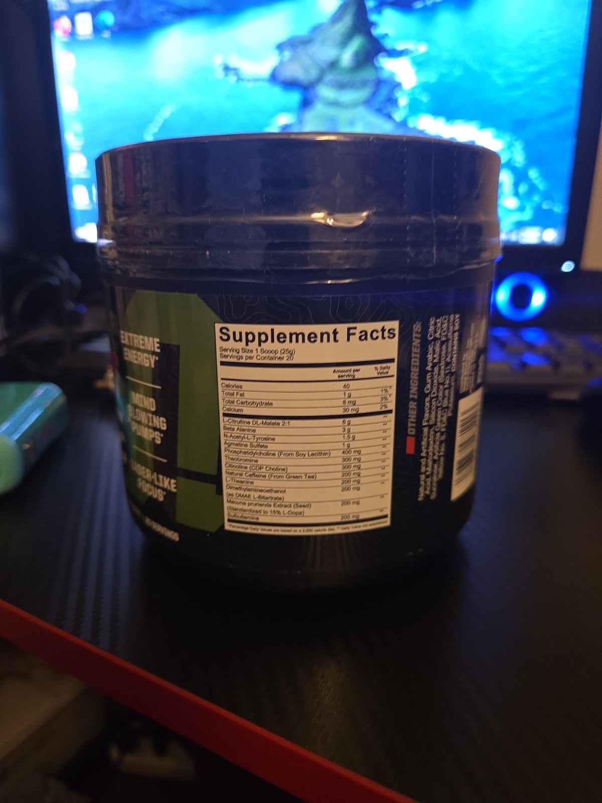 UNDEFINED NUTRITION PRE WORKOUT GREATNESS EXTREME 03/27