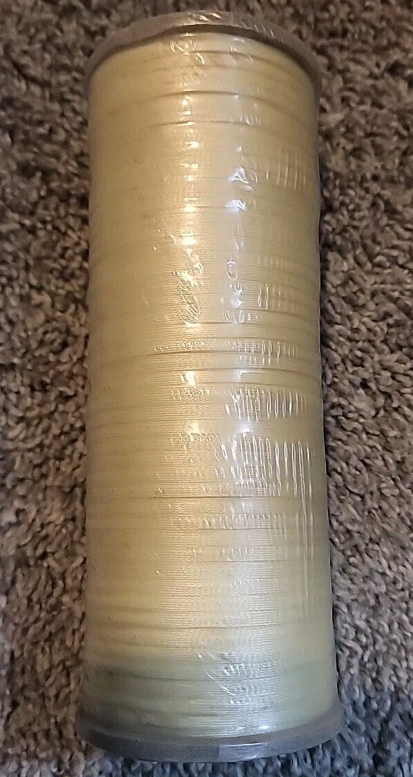 New Roll of 500 yds Gudebrod 18DPTH Natural Polyester Braided Lacing Tape