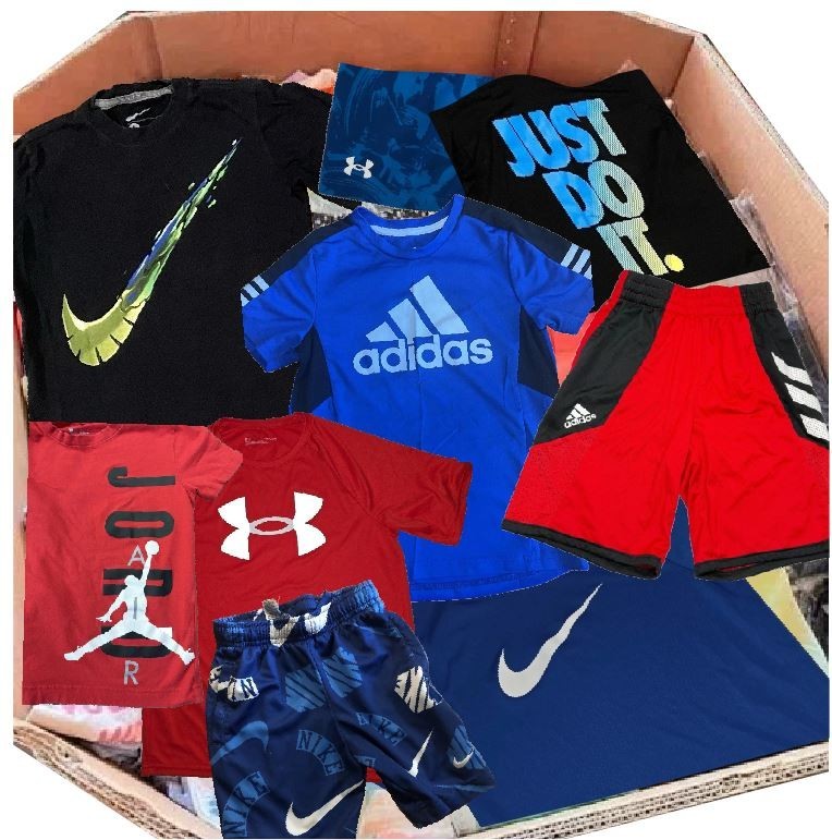 Lot Of 20pcs Boys Name Brand Clothe Spring Summer Siz 14-16 Nike Adidas Shorts..
