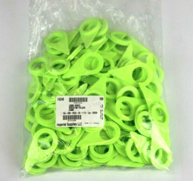 Imperial 74246 High-VIS Yellow 24mm Loose Wheel Nut Indicators Lot of 100