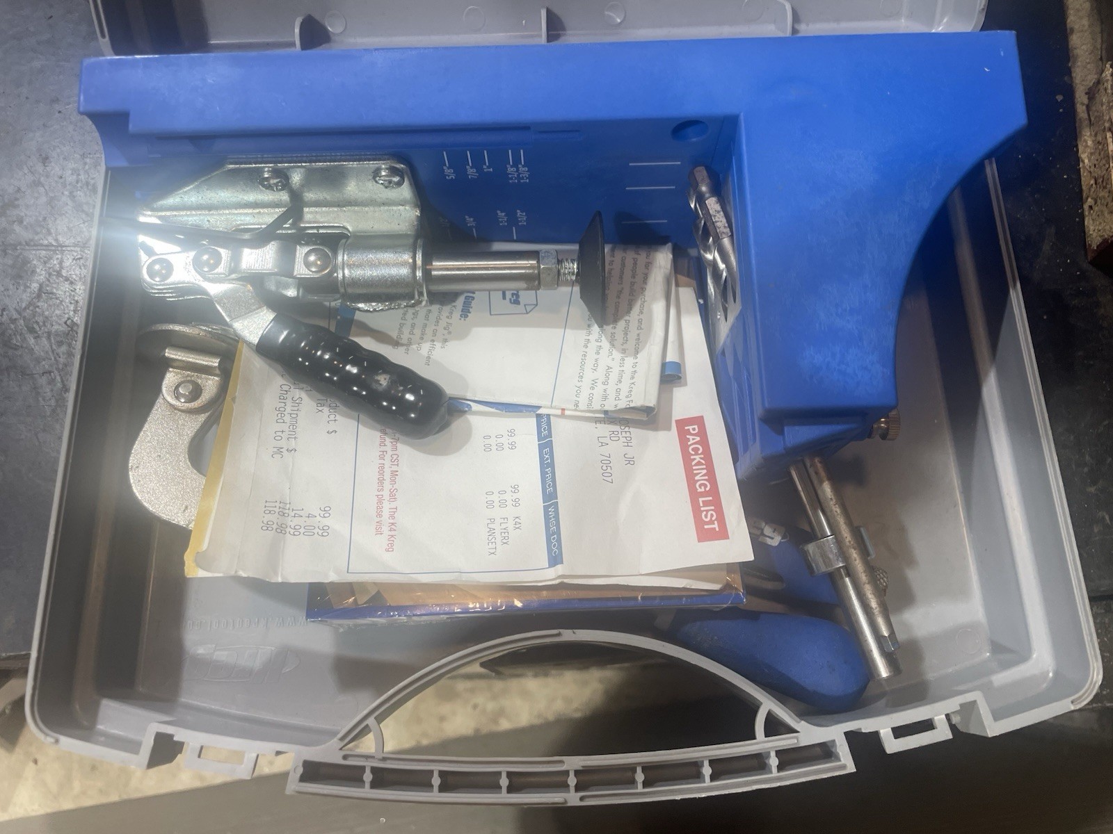 Kreg Pocket-Hole Jig K4 Box With Clamp DVD Nice Used Kit