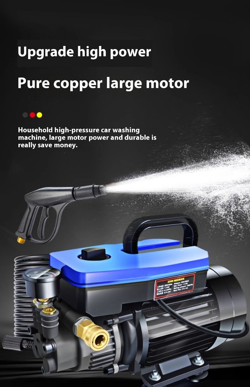 Car Wash High Pressure Water Pump Home Water Gun Rob 220v High Power